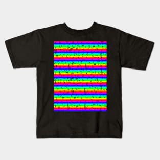 Rainbow Sheet Music Notes Pattern Kids T-Shirt